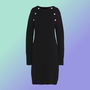 WORN ONCE Jewel shoulder sweater dress